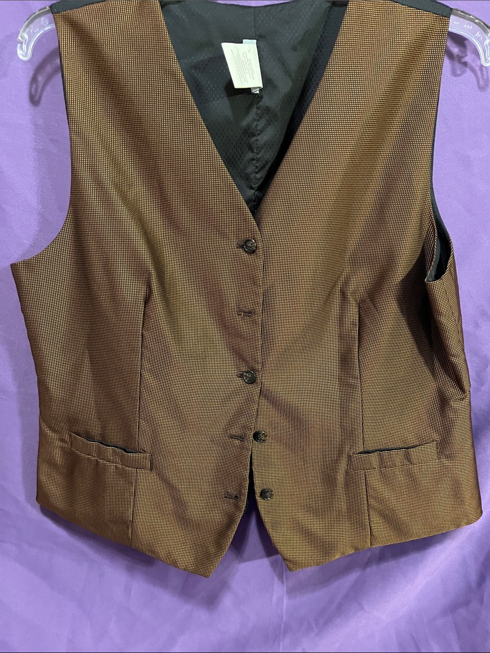 Brown Men's Dress Vest - Classic Five-Button Waistcoat